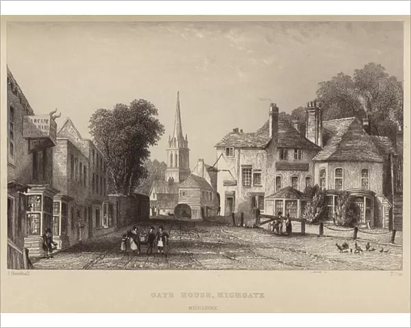 Gate House, Highgate, Middlesex (engraving)
