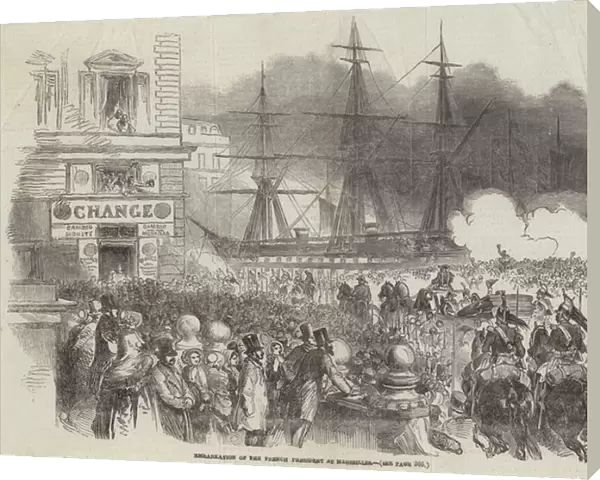 Embarkation of the French President at Marseilles (engraving)