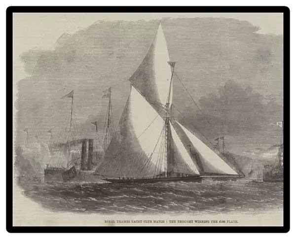 Royal Thames Yacht Club Match, the Thought winning the £100 Plate (engraving)