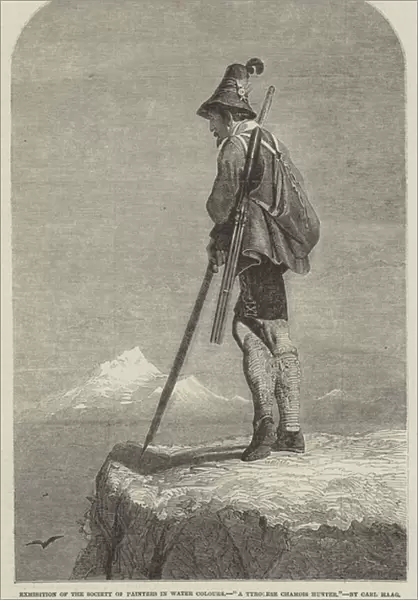 Exhibition of the Society of Painters in Water Colours, 'A Tyrolese Chamois Hunter'(engraving)