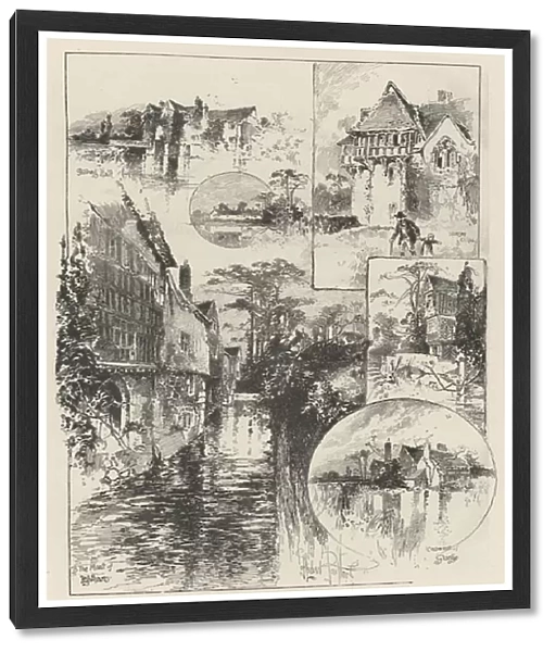 Rambling Sketches, Moated Houses (engraving)