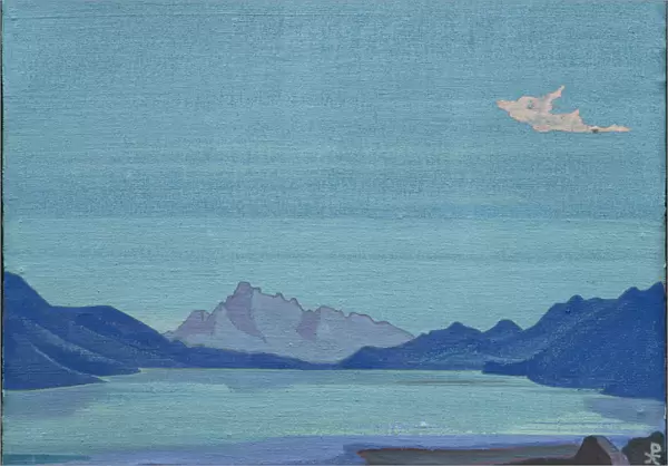 Tibetan Lakes, 1933 (tempera on canvas laid on panel)