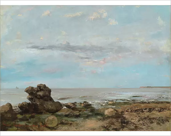 The Beach at Trouville, 1865 (oil on canvas)