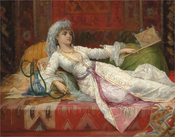 Reclining Turkish Woman; Femme Turque allongee, 1895 (oil on canvas)