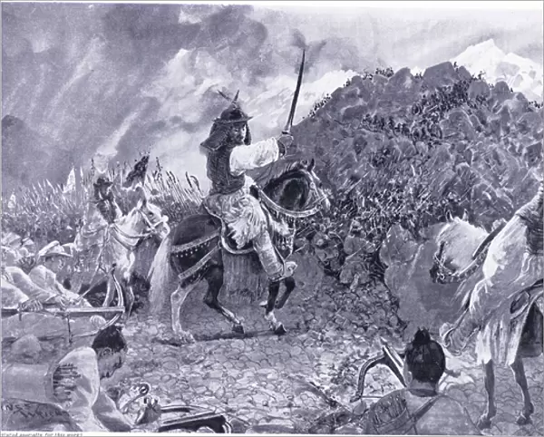 Raids on savage tribes 99 BC (litho)