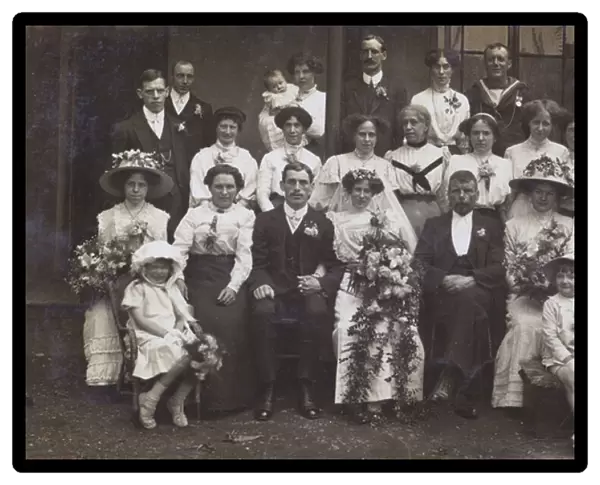 Edwardian wedding photograph, c. 1910 (b  /  w photo)