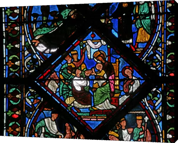 Window w1 depicting the Adoration of the Magi (stained glass)
