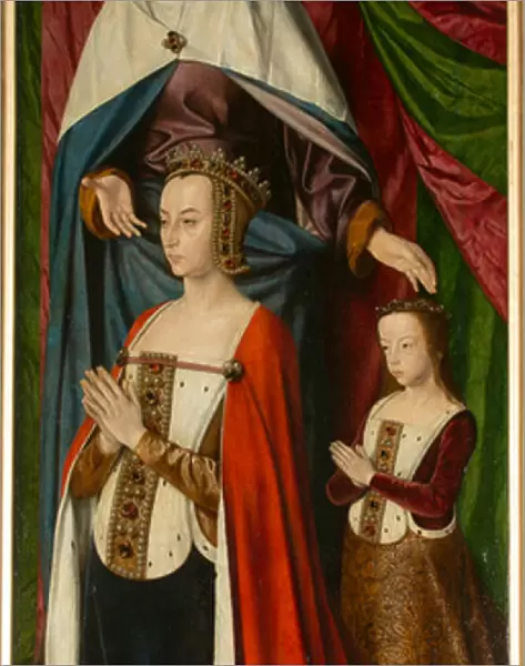 Anne de Beaujeu and her daughter Suzanne, with Sainte Anne, detail