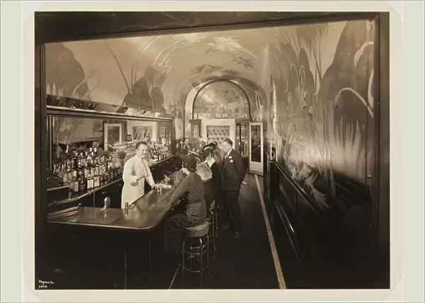 Hotel Woodward, interior, the bar, with people, 1937 (gelatin silver print)
