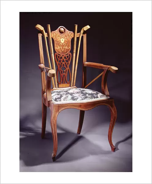Golf Presentation Chair (upholstered wood)