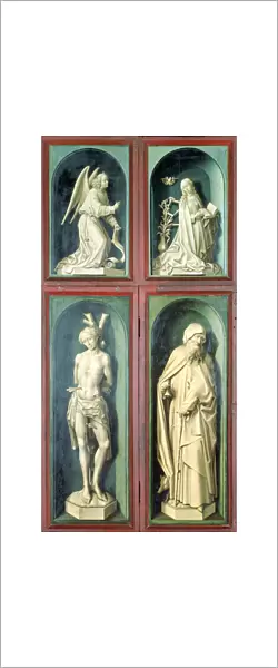 The Annunciation, St. Sebastian, St. Anthony the Great and the two Donors