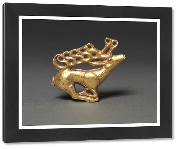 Stag Plaque, 400-300 BC (gold, cast in shell mold)