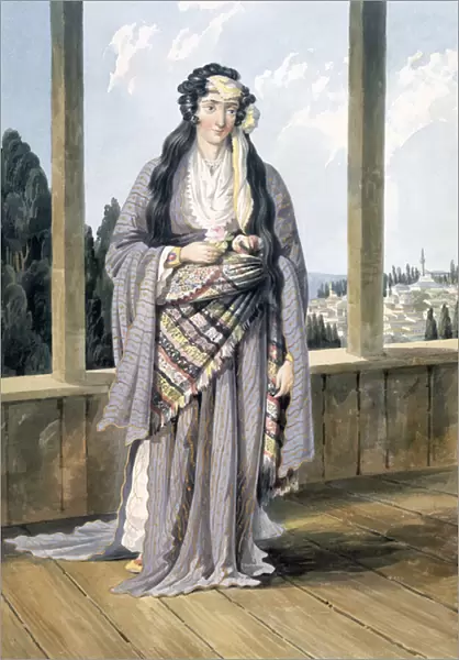 An Armenian Woman at Constantinople, 1823 (w  /  c & pencil on paper)