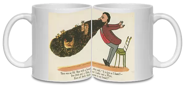 'There was an old man with a beard, who said, It is just as I feared! ', from A Book of Nonsense, published by Frederick Warne and Co. London, c. 1875 (colour litho)