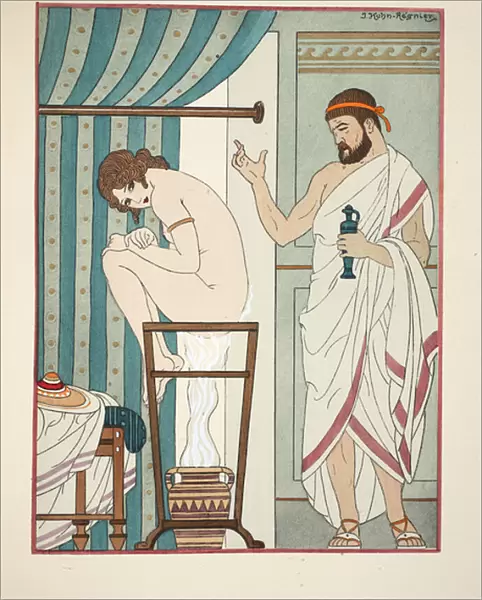 Fumigation therapy, illustration from The Works of Hippocrates