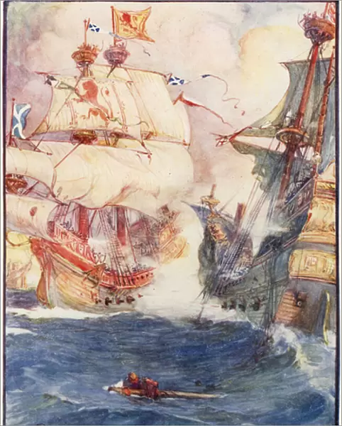 Sea fight between the Scottish and English