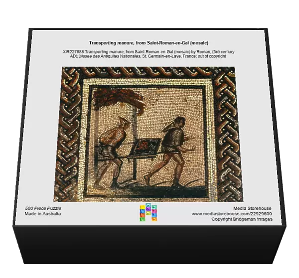 Transporting manure, from Saint-Roman-en-Gal (mosaic)