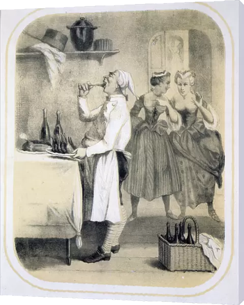 Gluttony in the Kitchen, from a series of prints depicting the Seven Deadly Sins, c