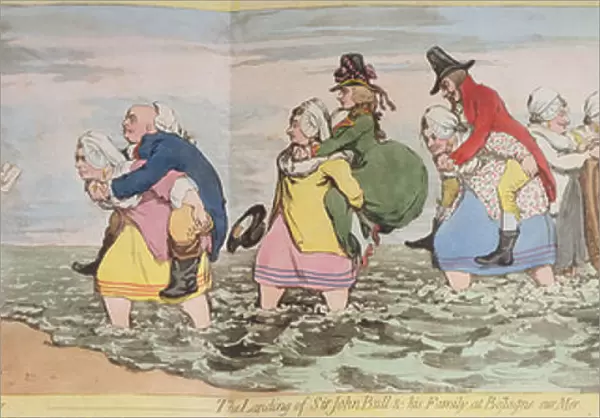 Le Debarquement du Chevalier John Bull et de sa famille a Boulogne sur Mer
