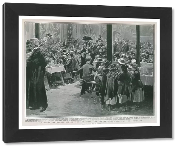 A banquet for Ragged School Boys and Girls (litho)
