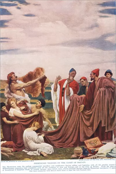Phoenicians Trading with Early Britons, illustration from Hutchinson