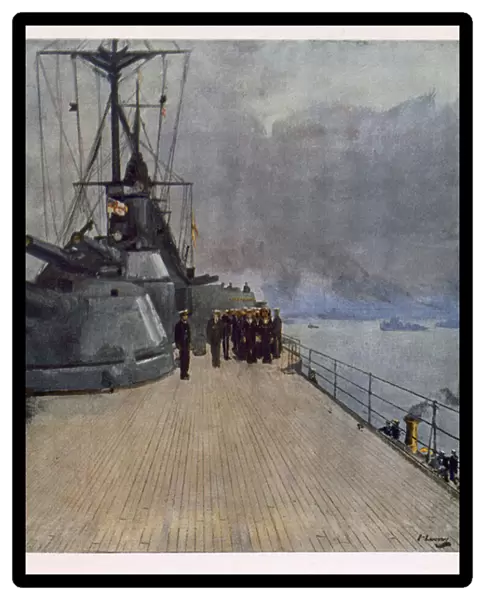 The Quarter Deck of HMS Queen Elizabeth, from British Artists at the Front