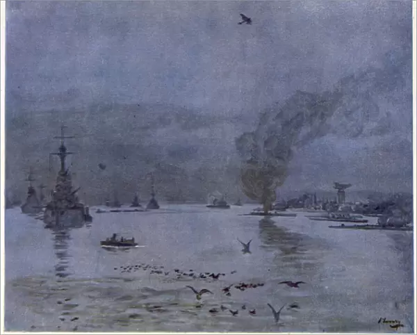 The Fleet, A Misty Day, 1917, from British Artists at the Front