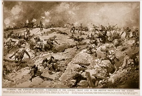 Storming the Schwaben Redoubt: surrender of the German Front Line as the British swept