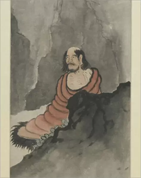 Bodhidharma Meditating, Qing dynasty, 1762 (ink and colours on paper)
