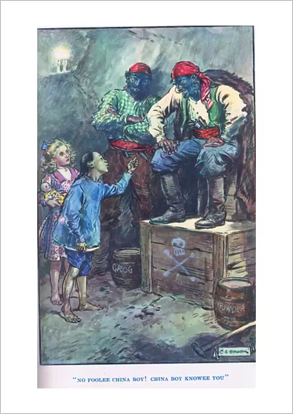 Queen of the Pirate Isle, illustration from Modern Stories (colour litho)