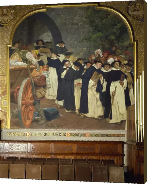 The Dominicans leaving their monastery to the university in 1527, 1903 (oil on panel)