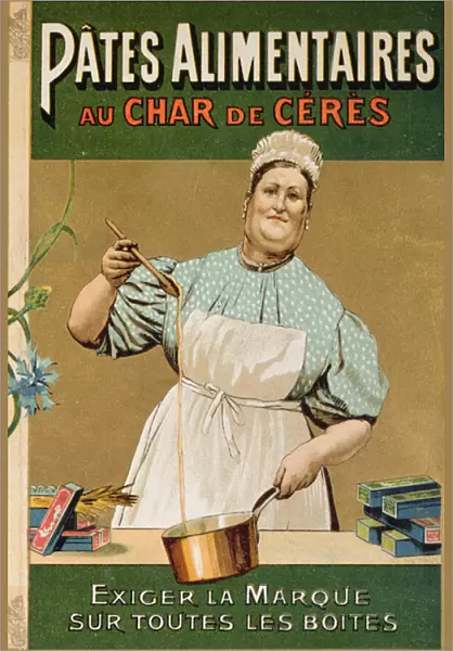 Advertisement for Au Char de Ceres pasta, c. 1900 (colour litho)