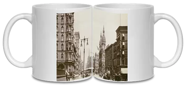 Corner of 5th Ave. and 42nd St. New York City, 1898 (litho)