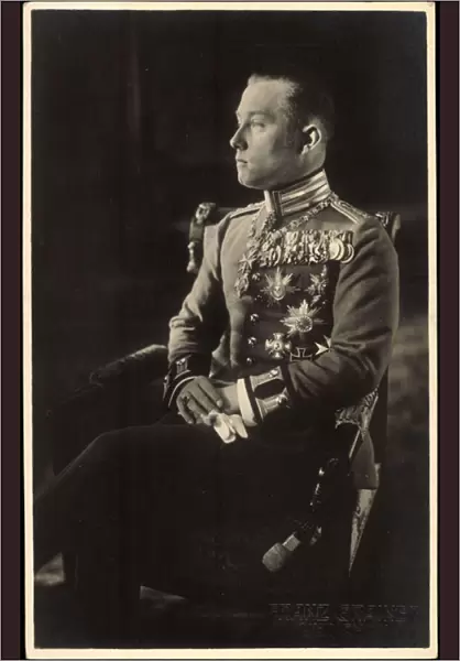 Photo Ak Prince Franz Joseph von Hohenzollern Emden, Uniform (b  /  w photo)