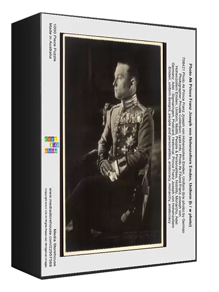 Photo Ak Prince Franz Joseph von Hohenzollern Emden, Uniform (b  /  w photo)