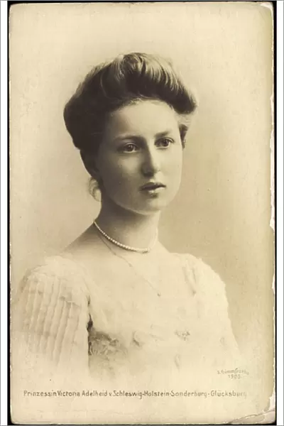 Ak Princess Victoria Adelheid von Schleswig Holstein Sonderburg Glucksburg (b  /  w photo)