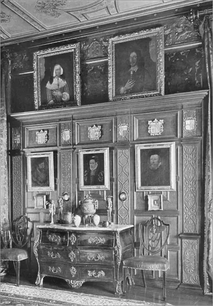 Panelling in the Drawing-Room (b  /  w photo)
