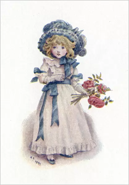 Taking in the roses by Kate Greenaway