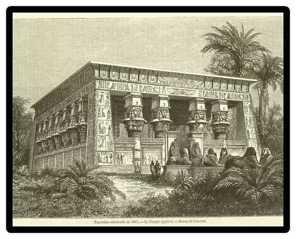 Exposition universelle de 1867, Le Temple egyptien (engraving)