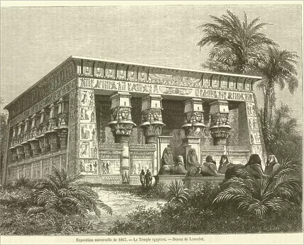 Exposition universelle de 1867, Le Temple egyptien (engraving)
