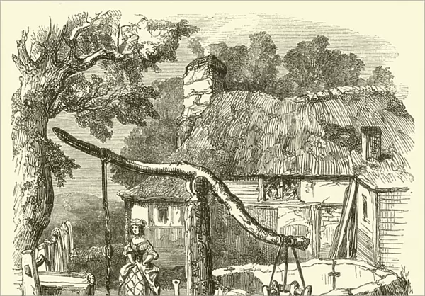 Ducking-Chair at a Village Well (engraving)