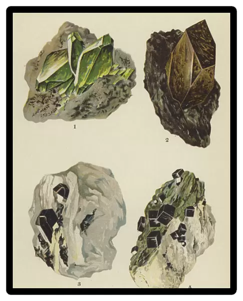 Titano-silicates, niobates, sphene, columbite, perovskite (colour litho)