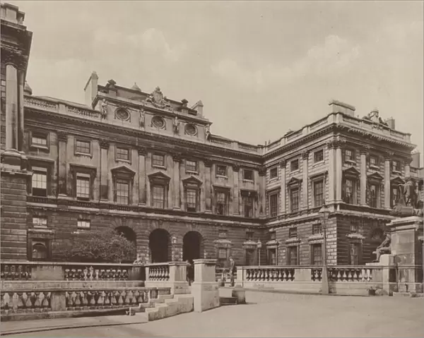 Somerset House, View in the Court Yard (b  /  w photo)