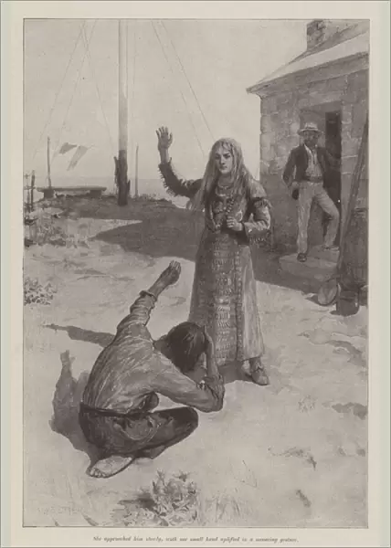 The Mermaid of Lighthouse Point, by Bret Harte (litho)