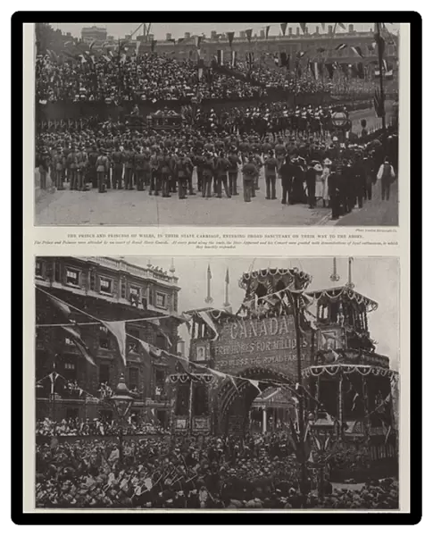 The Coronation Procession, Scenes in Parliament Street and Whitehall (b  /  w photo)