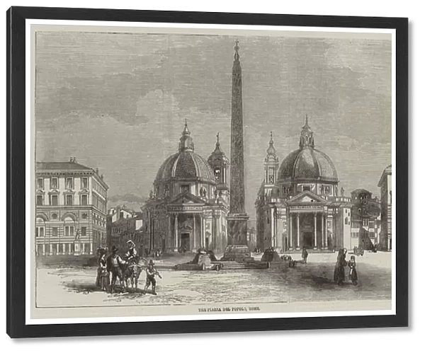 The Piazza del Popolo, Rome (engraving)