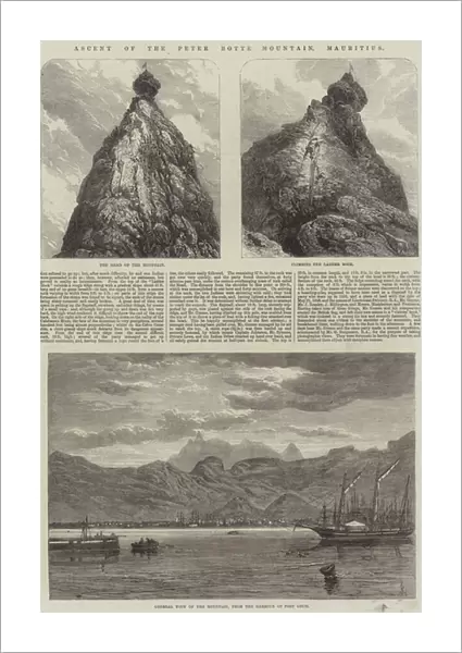 Ascent of the Peter Botte Mountain, Mauritius (engraving)