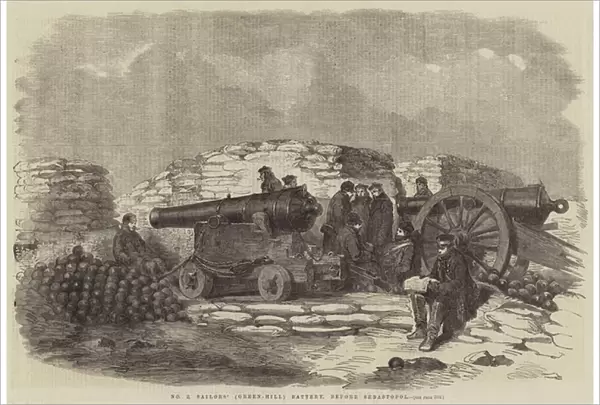 No 2, Sailors (Green-Hill) Battery, before Sebastopol (engraving)