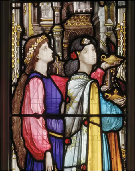 The Wise and Foolish Virgins, c. 1868 (stained glass)