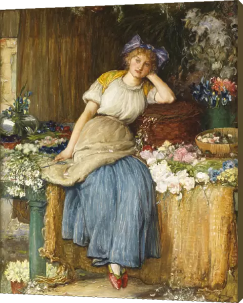 The Alsatian Flower Girl, 1900 (oil on canvas)